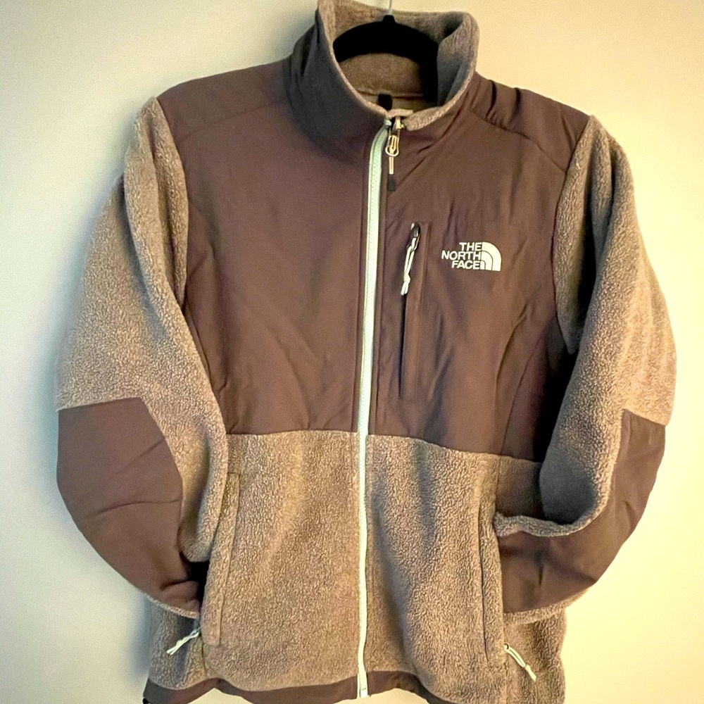 Gray and Blue North Face Fleece